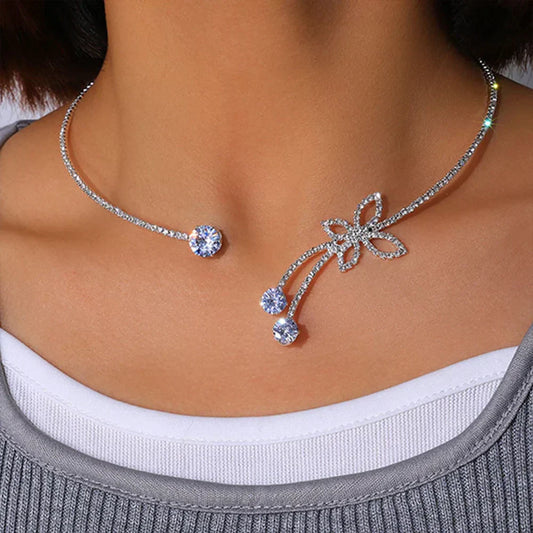 Crystal Bloom choker-halskæde