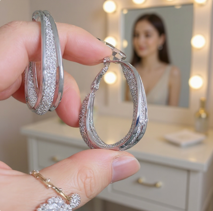 Marguerite™ – Elegante flettede øreringe, komfortable og tidløse