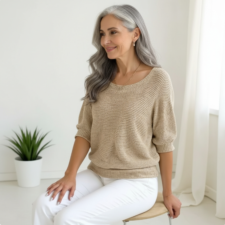 Lucienne™ - Elegant, behageligt og flydende top til hverdagen