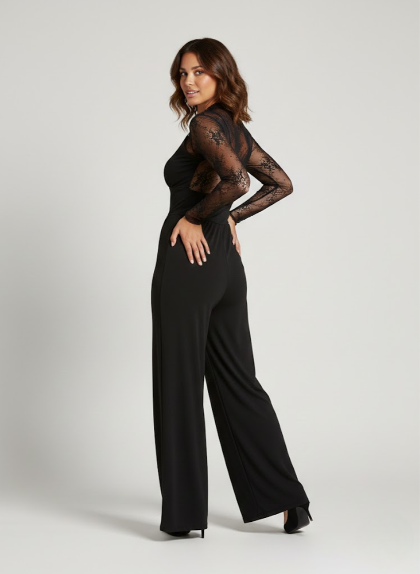 Solène™ — Elegant jumpsuit-sæt med moderne blonder