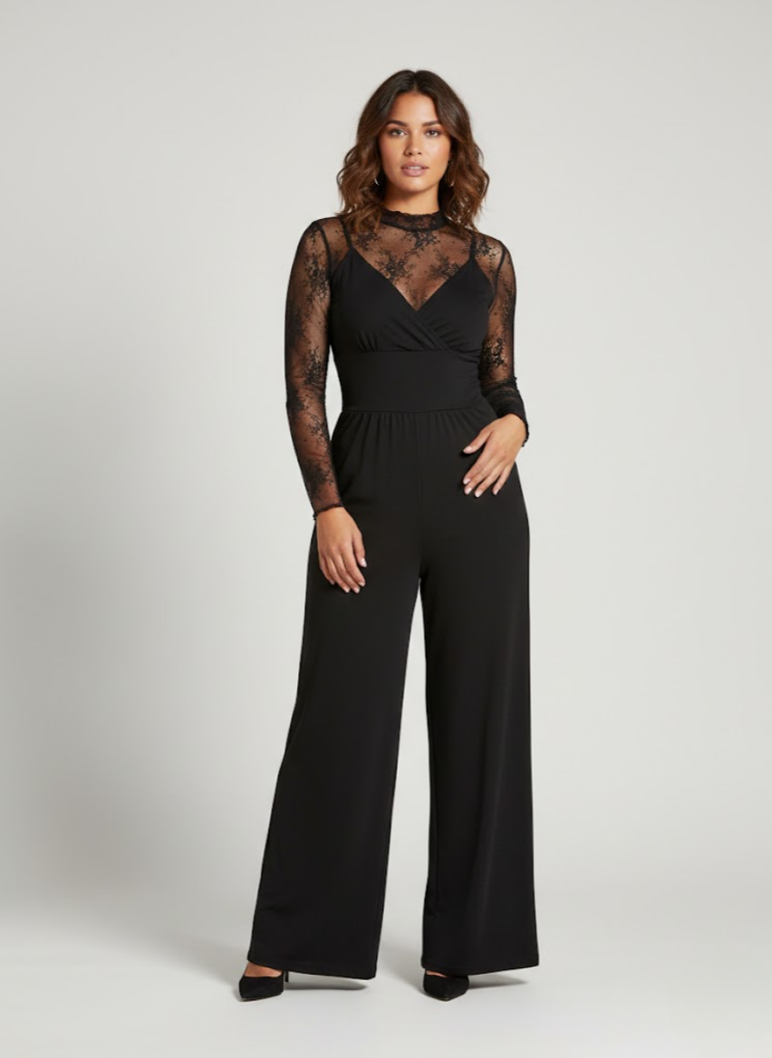 Solène™ — Elegant jumpsuit-sæt med moderne blonder