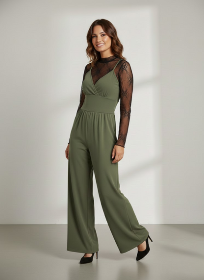 Solène™ — Elegant jumpsuit-sæt med moderne blonder