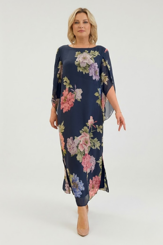 Marianne™ — Elegant, flydende blomstret maxikjole