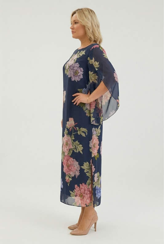 Marianne™ — Elegant, flydende blomstret maxikjole