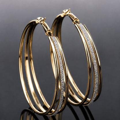 Retro guldfarvede hoops