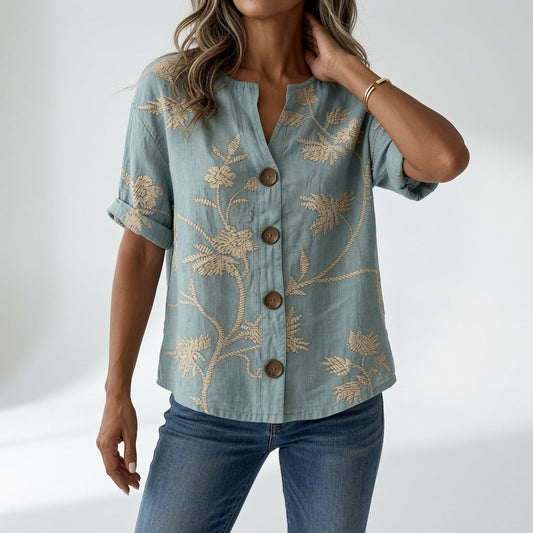 Loréssine™ — Elegant blomstret bluse til hverdagen