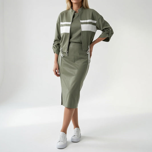 Bérénice™ – Matchende sæt med crop top og midinederdel
