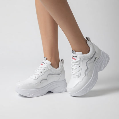 Blanchette™ — Hvid chunky sneaker i feminin urban stil