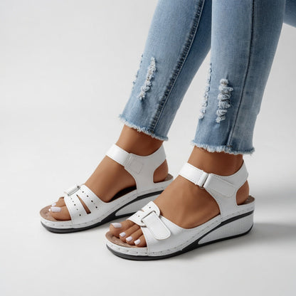Clothilde™ — Kilesandal med velcro til naturlig hverdagskomfort