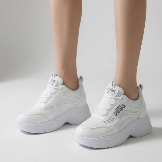 Blanchette™ — Hvid chunky sneaker i feminin urban stil