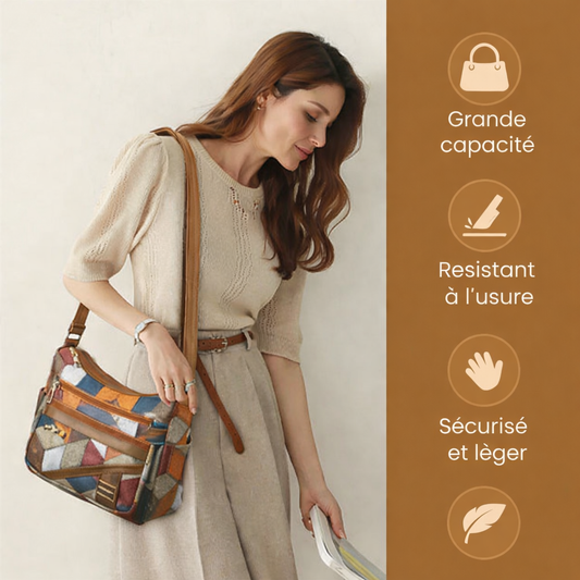 Éléonore™ — Elegant og tidløs patchwork-skuldertaske