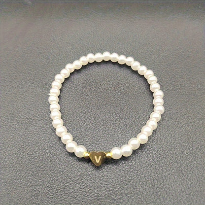Elegant Armbånd med Initial i Hjerte (A–Z)
