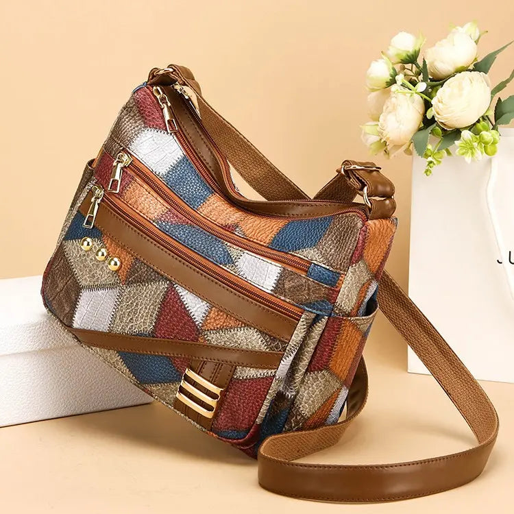 Éléonore™ — Elegant og tidløs patchwork-skuldertaske