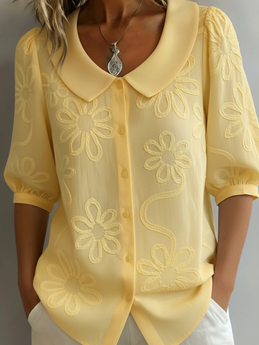 Aurélie™ - Let blomstret bluse med naturlig elegance