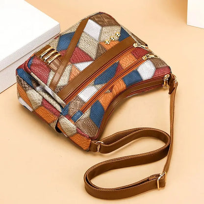 Éléonore™ — Elegant og tidløs patchwork-skuldertaske