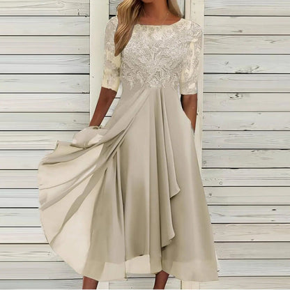 Puck™ - Elegant midikjole i blonde