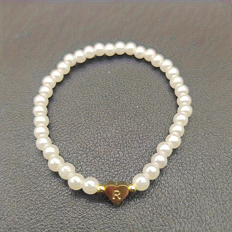 Elegant Armbånd med Initial i Hjerte (A–Z)