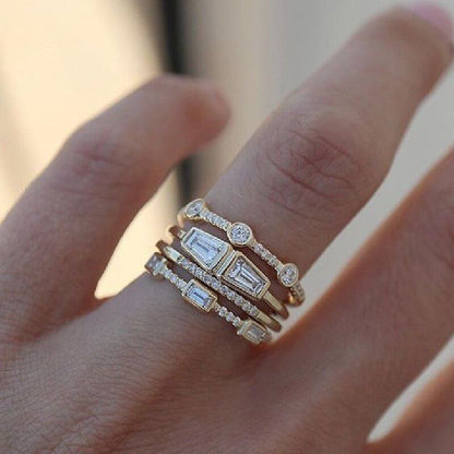 Vintage Sølv Ring Sæt med Turkis