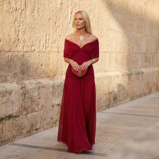 Harper | Elegant rød kjole