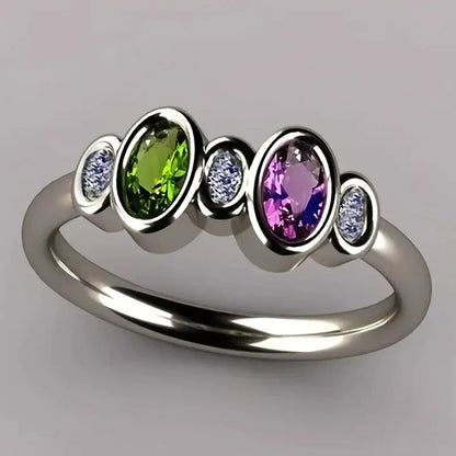 Lilla Olive Inlagt Vintage Ring