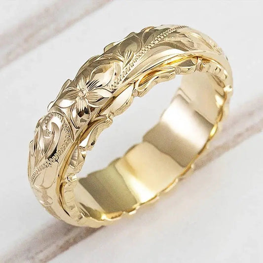 Guldring “Gammel blomst”