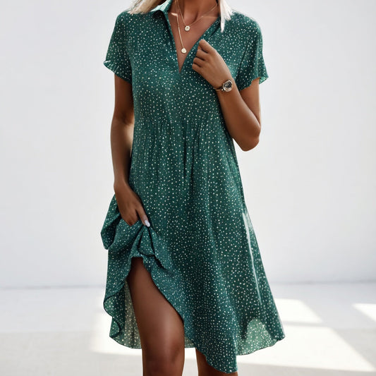 Amandine™ — Elegant, flydende kjole med feminin slids