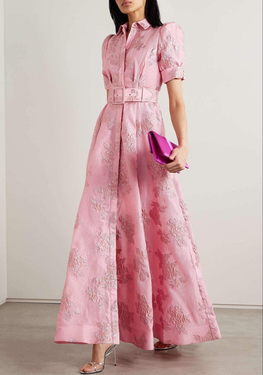 Lotte™ - Elegant blomstret kjole med taljeret pasform