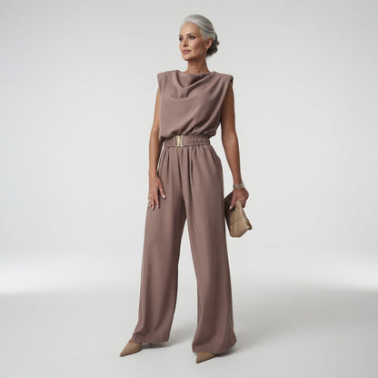 Thaïsie™ — Jumpsuit med firevejsstretch og flydende elegance