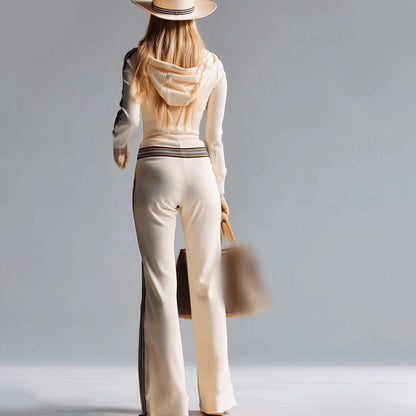Camille™ — Strikket jumpsuit i chic retro-sportsstil