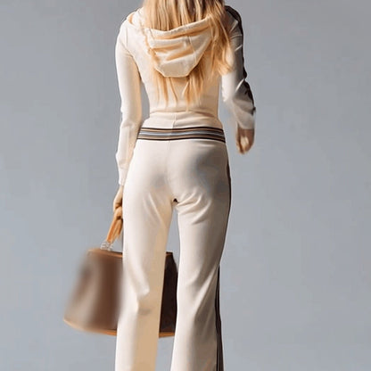 Camille™ — Strikket jumpsuit i chic retro-sportsstil