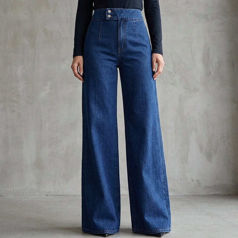 Adèle™ — Højtaljede jeans, der flatterer figuren på en diskret måde