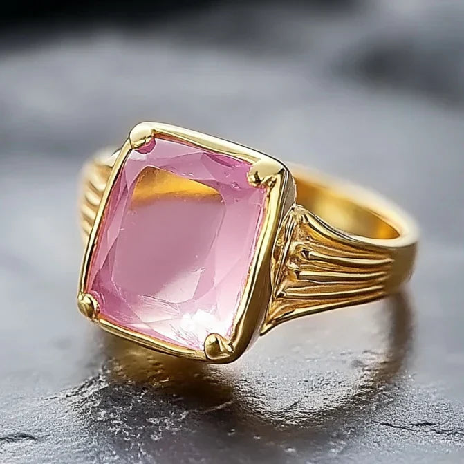 Vintage rosen glasring